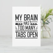 Mein Gehirn hat zu viele Tabs geöffnet Dankeskarte (Stehend Vorderseite)