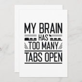 Mein Gehirn hat zu viele Tabs geöffnet Dankeskarte (Vorne/Hinten)