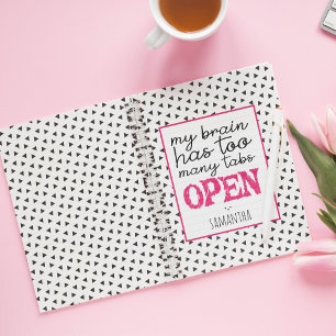 Mein Gehirn hat zu viele Tabs geöffnet Notizblock