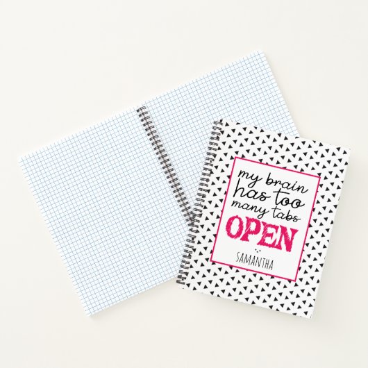 Mein Gehirn hat zu viele Tabs geöffnet Notizblock (Innenseite)