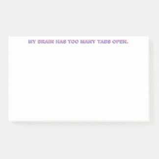 Mein Gehirn hat zu viele Tabs geöffnet. Post-it Klebezettel