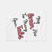 Mein Gehirn hat zu viele Tabs offen - lustiges Zit Fleecedecke (Vorderseite (Horizontal))