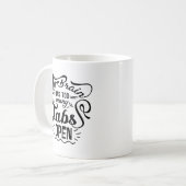Mein Gehirn hat zu viele Tabs offene Typografie-Ta Kaffeetasse (Vorderseite Links)