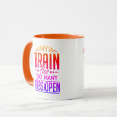 Mein Gehirn hat zu viele Tabs Open Funny Coffee Zi Tasse (Vorderseite Links)