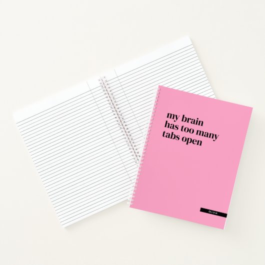 Mein Gehirn hat zu viele Tabs Open Funny Custom Notizblock (Innenseite)