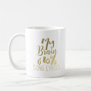 Mein Gehirn ist 80% Song-Texte Jegliche Farbe Pers Kaffeetasse