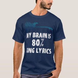 Mein Gehirn ist 80 Songtexte Vintage-Gitarre Mädch T-Shirt