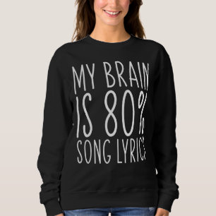 Mein Gehirn ist 80 Sprichwort-Texte Sweatshirt