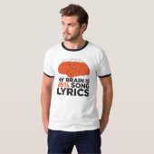Mein Gehirn ist 85% Lied-Texte T-Shirt (Vorne ganz)