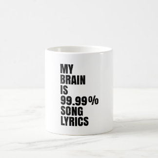 Mein Gehirn ist Songtexte Kaffee-Tasse Kaffeetasse