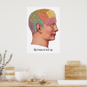 Mein Gehirn ist voll Poster (Küche)