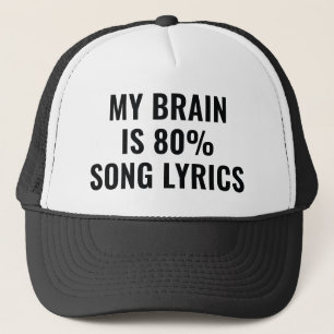 Mein Gehirn ist zu 80 Prozent Song-Texte Truckerkappe