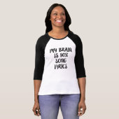 Mein Gehirn ist zu 80% Song-Texte lustig T-Shirt (Vorne ganz)