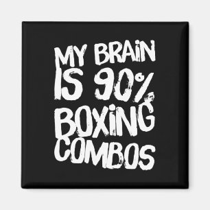 Mein Gehirn ist zu 90% Boxkombos Boxer Boxer Liebe Magnet