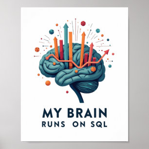 Mein Gehirn läuft auf SQL – Data Team Poster
