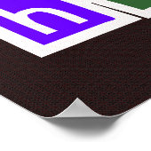 Mein Gehirn tut mehrfarbig weh Poster (Ecke)