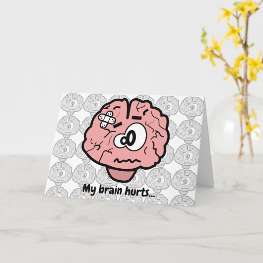 Mein Gehirn tut weh Karte (Gelbe Blume)