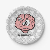 Mein Gehirn tut weh Pappteller (Vorderseite)
