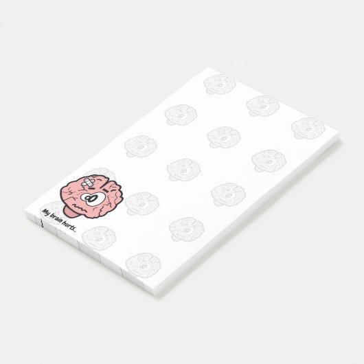 Mein Gehirn tut weh Post-it Klebezettel (angewinkelt)