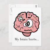 Mein Gehirn tut weh Postkarte (Vorne/Hinten)