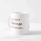 Mein ♥ gehört einem FF Kaffeetasse (Vorderseite Links)