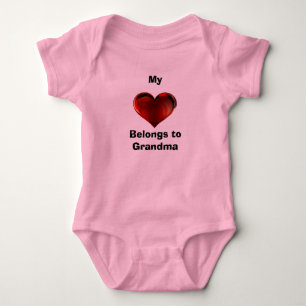 Mein ♥️ gehört Oma Baby-Body Baby Strampler