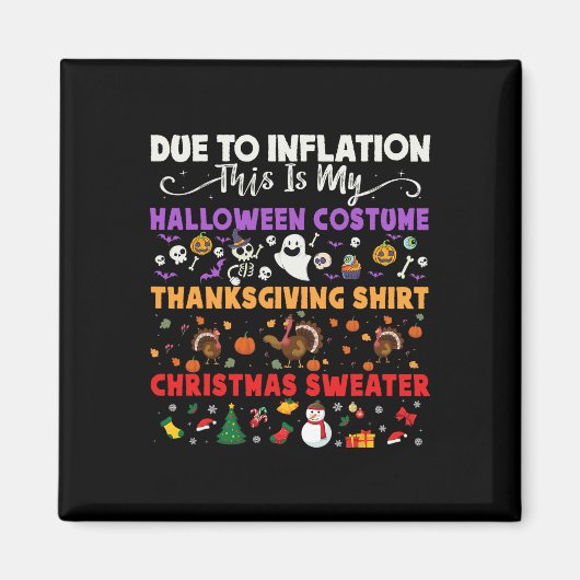 Mein geiles Halloween-Erntedank Ugly Costume Magnet (Vorne)
