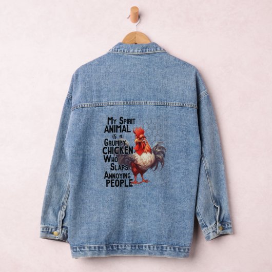 Mein Geist ist ein gruseliges Huhn, das klatscht Jeansjacke (Hangar)