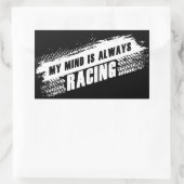 Mein Geist ist immer dabei, Männer- und Frauenkraf Rechteckiger Aufkleber (Tasche)