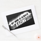 Mein Geist ist immer dabei, Männer- und Frauenkraf Rechteckiger Aufkleber (Umschlag)