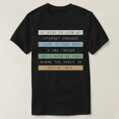Mein Geist ist wie mein Internet-Browser T-Shirt (Design vorne)
