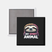Mein Geist Tier - Entspanntes, faules Design Magnet (Vorderseite/Rückseite)