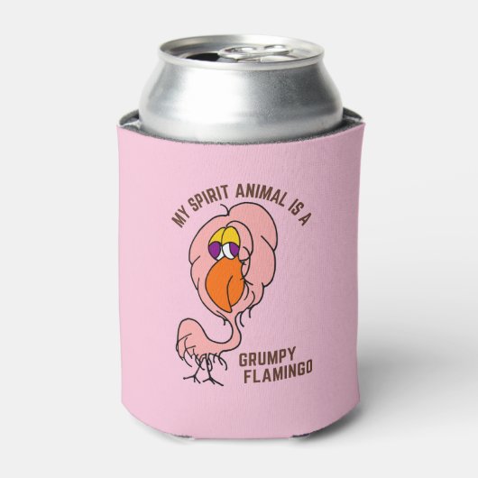 Mein Geist Tier Grumpy Flamingo Funny Dosenkühler (Kanne Vorderseite)