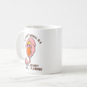 Mein Geist Tier Grumpy Flamingo Funny Kaffeetasse (Vorderseite Links)