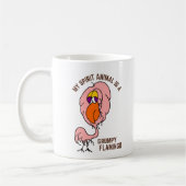 Mein Geist Tier Grumpy Flamingo Funny Kaffeetasse (Links)