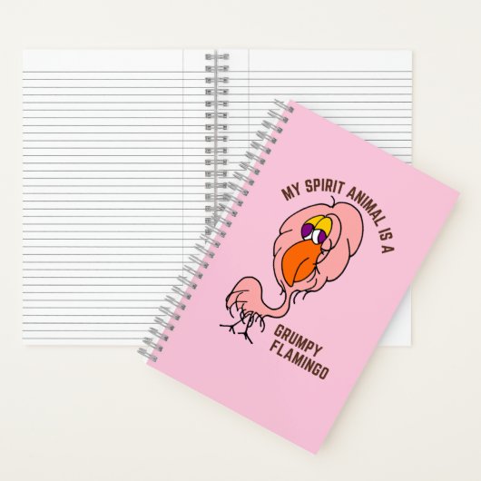Mein Geist Tier Grumpy Flamingo Funny Notizblock (Innen)