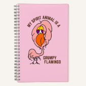 Mein Geist Tier Grumpy Flamingo Funny Notizblock (Vorderseite)