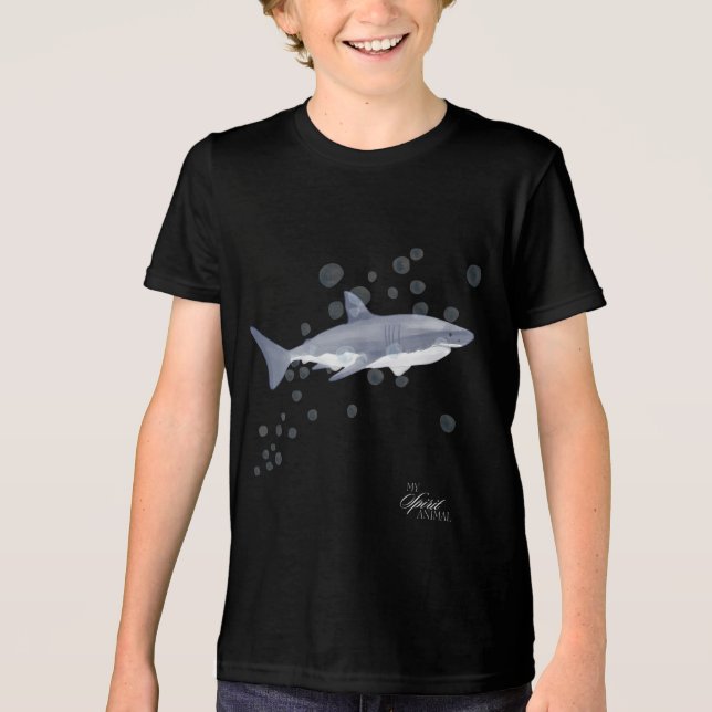 Mein Geist Tier - Hai Tri-Blend Shirt (Vorderseite)