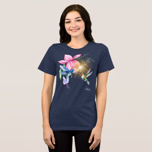 Mein Geist Tier - Hummingbird Tri-Blend Shirt (Vorderseite voll)