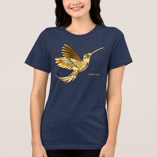 Mein Geist Tier - Hummingbird Tri-Blend Shirt (Vorderseite)