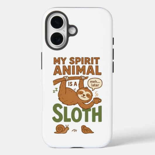 Mein Geist Tier ist ein Faultier Case-Mate iPhone Hülle (Rückseite)