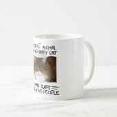 Mein Geist Tier ist ein Katze Tier Zitate Geschenk Kaffeetasse (VorderseiteRechts)