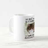 Mein Geist Tier ist ein Katze Tier Zitate Geschenk Kaffeetasse (Vorderseite Links)