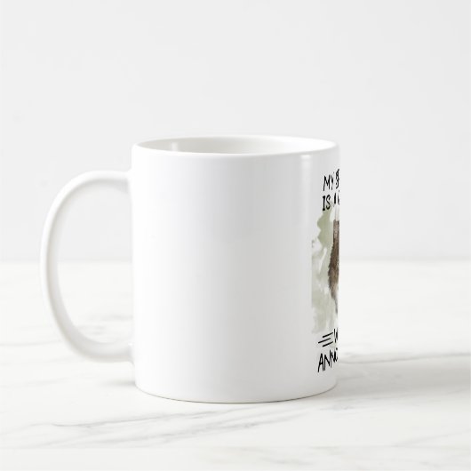 Mein Geist Tier ist ein Katze Tier Zitate Geschenk Kaffeetasse (Links)