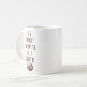 Mein Geist-Tier ist eine Sloth-Tasse Kaffeetasse (Vorderseite Links)