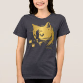 Mein Geist Tier - Katze Tri-Blend Shirt (Vorderseite)
