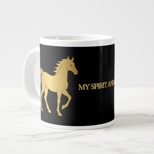 Mein Geist Tier - Pferd Jumbo-Tasse (Vorderseite Links)
