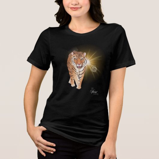 Mein Geist Tier - Tiger Tri-Blend Shirt (Vorderseite)