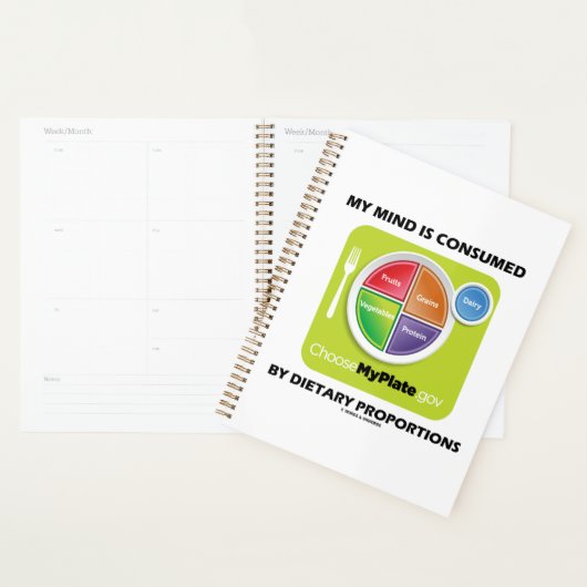 Mein Geist wird durch Ernährungsanteile verzehrt Planer (Anzeige)