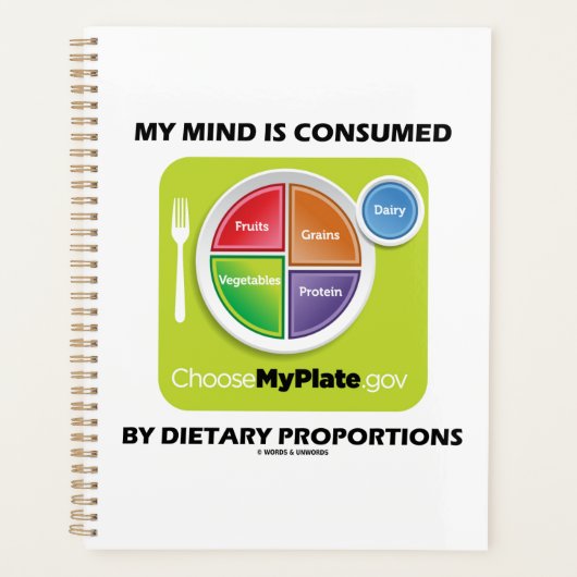 Mein Geist wird durch Ernährungsanteile verzehrt Planer (Vorderseite)